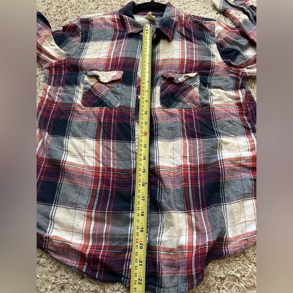 Faded Glory Women’s Plaid Flannel Shirt Size M (8-10) - Picture 4 of 5